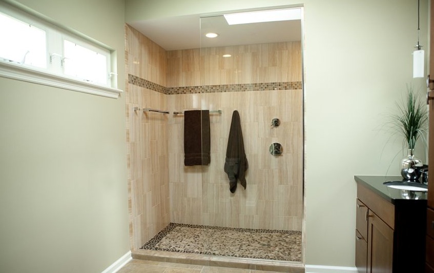 Scheipeter Bathroom Remodeling St. Louis in Laminated Wood Panels